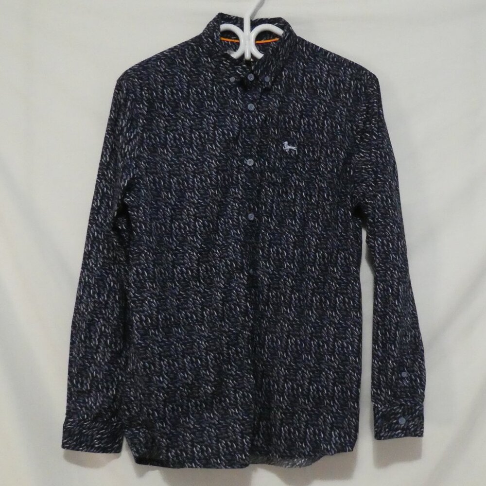 MODERN AMUSEMENT | medium | Stylish Dark Blue Patterned Shirt | Chest Pocket